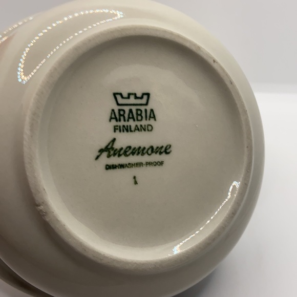 Arabia Finland Anemone Soup Cereal Bowl Vintage Scandinavian Porcelain Navy - Picture 6 of 8